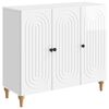 vidaXL Kabalas Itin blizgi balta 89 x 34,5 x 80 cm Apdirbta mediena