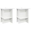 vidaXL Kavos staliukas 2 pcs Balta 40 x 30 x 49 cm Apdirbta mediena