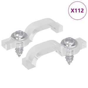 vidaXL LED Juostos Klipai 2 pcs Skaidrus 23,8 x 7,3 x 4,3 mm