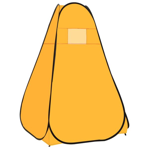 vidaXL Išskleidžiama dušo palapinė, geltonos spalvos