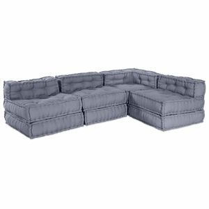 vidaXL Modulinė sofa Audinys Pilka 210 x 140 x 56 cm