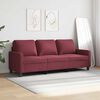 vidaXL Trivietė sofa, raudonojo vyno spalvos, 180cm, audinys