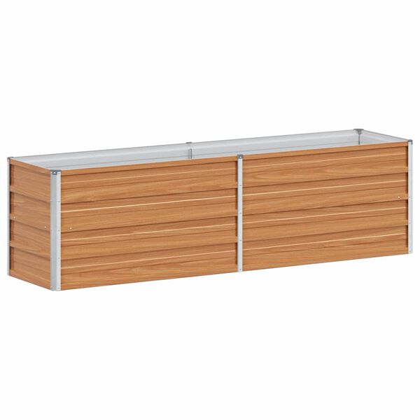 vidaXL Aukštas sodo lovelis, sidabrinis, 160x40x45cm, plienas