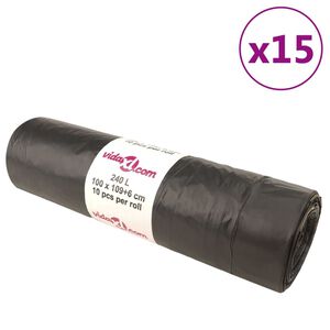 vidaXL &Scaron;iuk&scaron;lių mai&scaron;ai su užtraukiamomis virvutėmis, 150vnt., juodi