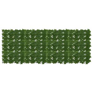vidaXL Balkono ekranas su lapais Žalia 200 x 75 cm