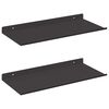 vidaXL Sieninė lentyna su lentyna 2 pcs Juoda 40 x 17,5 x 2,5 cm