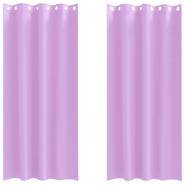 vidaXL Užuolaidos su žiedais, blokuojančios &scaron;viesą 2 pcs Violetinė