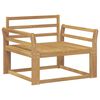 vidaXL Lauko Vidurinis Sofa Kietos akacijos mediena Balta