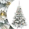 vidaXL Dirbtinė Kalėdų eglutė su 150 LED Balta 120 cm PE ir PVC