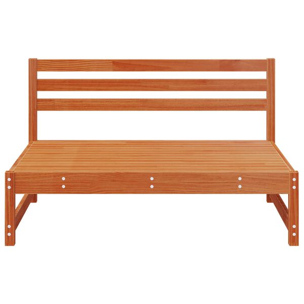 vidaXL Sodo vidurinė sofa Tvirtas pu&scaron;ies medis Va&scaron;ko Ruda