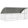 vidaXL &Scaron;unų narvas 2 vnt. Sidabro 4 x 2 x 2 m Galvanizuotas plienas