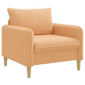 vidaXL XL fotelis Smėlio Boucl&eacute;