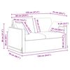 vidaXL Sofa Juoda 138 x 78 x 80 cm Aksomas