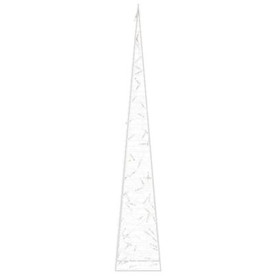 vidaXL Akrilinė LED dekoracija kūgis, šaltos baltos spalvos, 120cm