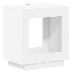 vidaXL &Scaron;oninis stalas Balta 60 x 40 x 65 cm Apdirbta mediena