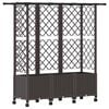 vidaXL Pakeltas lovas su trelėmis ir stogu Ruda 163,5 x 40 x 142 cm PP