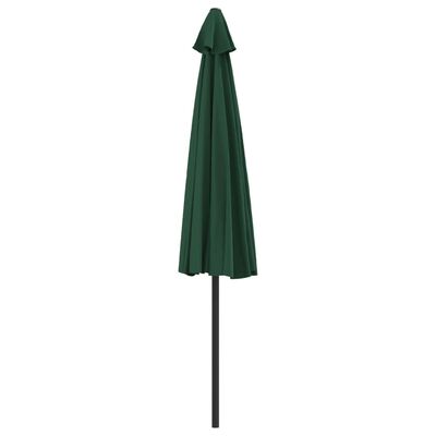 vidaXL Balkono skėtis su aliuminio stulpu, 300x155cm, žalios sp.