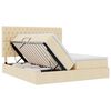vidaXL Saugos lova su čiužiniu Kremas 200 x 200 cm Dirbtinė oda