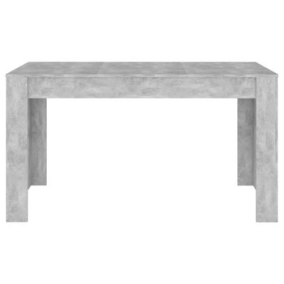 vidaXL Valgomojo stalas, betono pilkos spalvos, 140x74,5x76cm, MDP