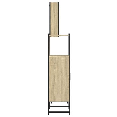 vidaXL Vonios spintelių komplektas, 3 dalių, ąžuolo, apdirbta mediena