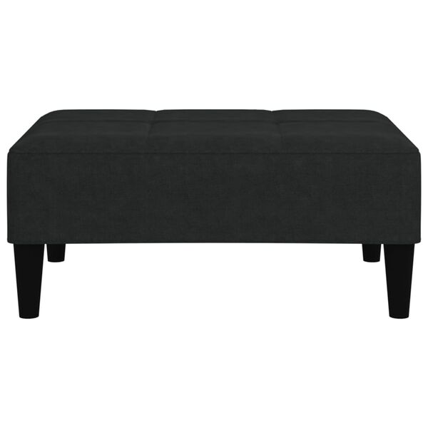 vidaXL Taburetė, juodos spalvos, mikropluo&scaron;to audinys