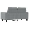 vidaXL Dvivietė sofa, &scaron;viesiai pilkos spalvos, 120cm, audinys
