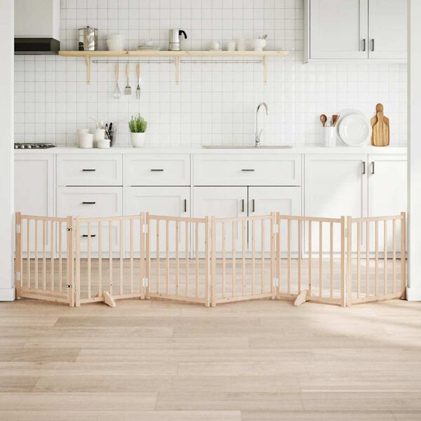 vidaXL Varteliai &scaron;unims su durimis, 6 segmentai, 300cm, eglės masyvas