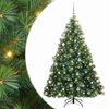 vidaXL Dirbtinė Kalėdų eglutė su 300 LED Žalia 210 cm PE ir PVC