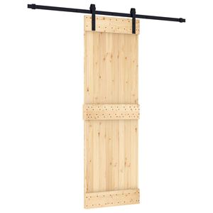 vidaXL Slankios durys Natūrali ir juoda 70 x 210 cm