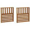 vidaXL Porankiai 2 pcs Ruda 60 x 6 x 61 cm Apdirbta mediena