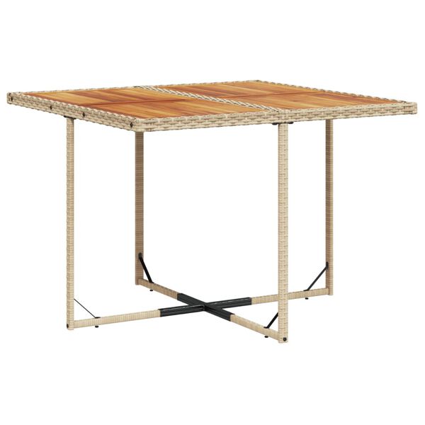 vidaXL Sodo komplektas su pagalvėlėmis, 5 dalių, smėlio, poliratanas