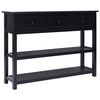 vidaXL &Scaron;oninė spintelė, juodos spalvos, 108x30x76cm, paulovnija