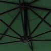 vidaXL Prie sienos montuojamas skėtis su stulpu, žalias, 300cm