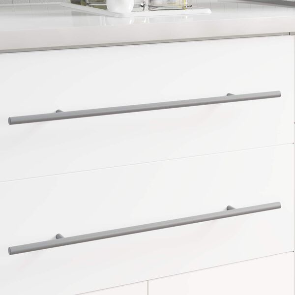 vidaXL Rankena 2 pcs Sidabro 1500 mm Plienas