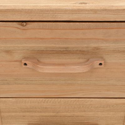 vidaXL Naktinis staliukas, eglės mediena, 50x35x57cm
