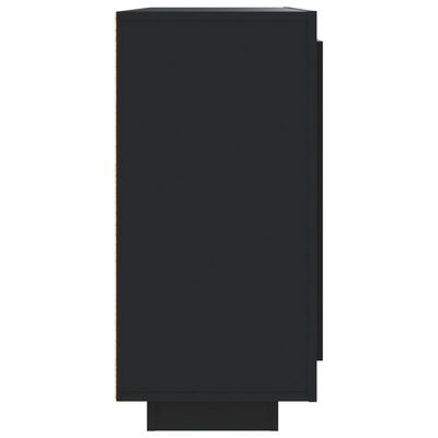 vidaXL Šoninė spintelė, juodos spalvos, 92x35x75cm, apdirbta mediena