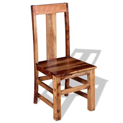 vidaXL Valgomojo kėdės, 2 vnt., rausvosios dalbergijos mediena