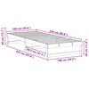 vidaXL Lovos rėmas Ruda 100 x 220 cm Kietos pu&scaron;ies mediena