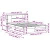 vidaXL Lovos rėmas su saugykla su galvūgalio Va&scaron;ko ruda 140 x 190 cm
