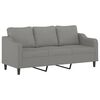 vidaXL Trivietė sofa su pagalvėmis, tamsiai pilka, 180cm, audinys