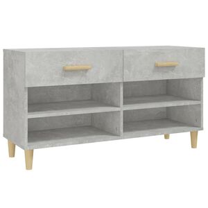 vidaXL Spintelė batams, betono pilka, 102x35x55cm, apdirbta mediena