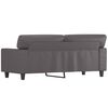 vidaXL Dvivietė sofa, pilkos spalvos, 140cm, dirbtinė oda