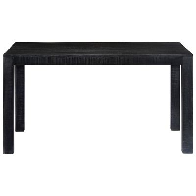 vidaXL Valgomojo stalas, juodos spalvos, 140x80x76cm, mango med. mas.
