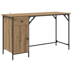 vidaXL Kompiuterio stalas Amatininkų ąžuolas 131 x 48 x 75 cm