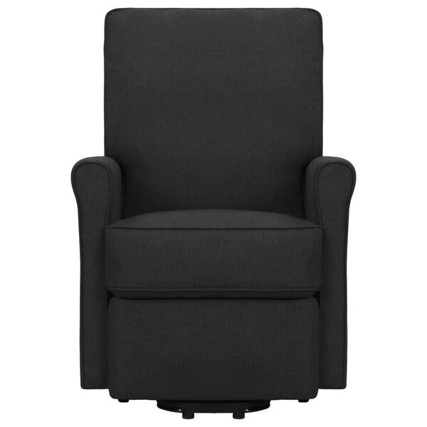 vidaXL Atsistojantis krėslas, juodos spalvos, audinys