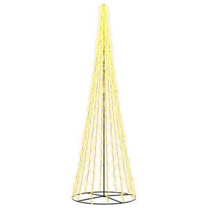 vidaXL LED kalėdinė eglutė 485 cm 3000 LED &Scaron;ilta balta Plienas Juoda