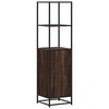 vidaXL Highboard Rudas ąžuolas 35,5x35x139 cm Mediena ir metalas