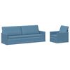 vidaXL Sofos komplektas 2 pcs Mėlyna Kordūrinis audinys