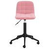 vidaXL Pasukamos valgomojo kėdės, 2vnt., rožinės spalvos, aksomas