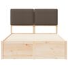 vidaXL Lovo rėmas su apmu&scaron;tu galvūgaliu Taupe 120 x 200 cm